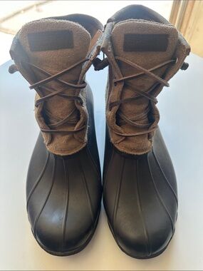 Sperry Brown and Black Duck Boots